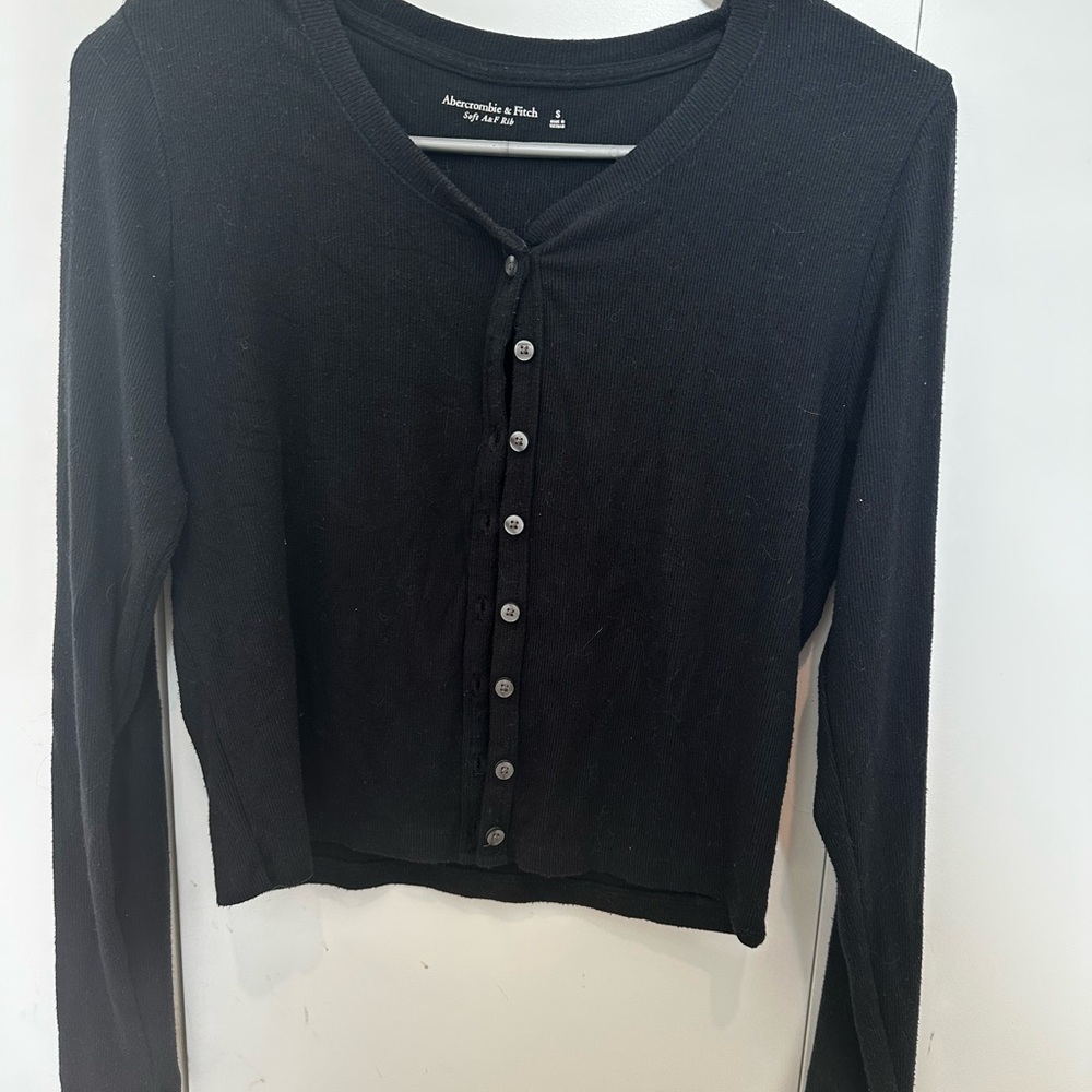 Abercrombie & Fitch Black Cardigan Sweatshirt